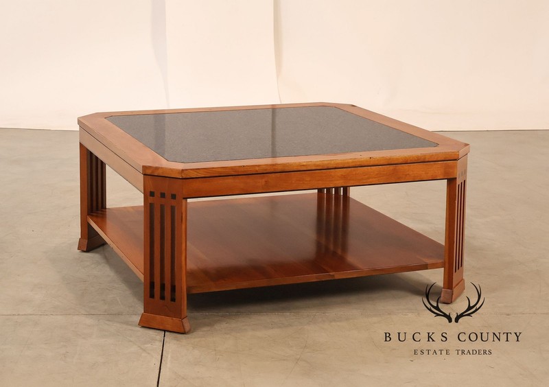 Stickley 21st Century Collection Granite Top Cherry Coffee Table gallery
