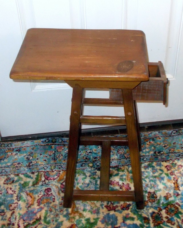 Vtg ACCENT SIDE TABLE CABIN Lodge Resort Pine Hand Crafted gallery