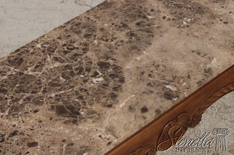 L73134: CENTURY Chippendale Style Marble Top Console Table gallery