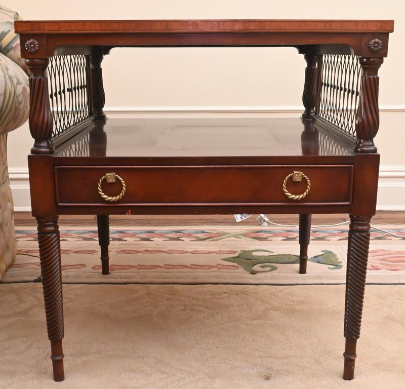 Irwin Mahogany Two-Tier Side Tables gallery