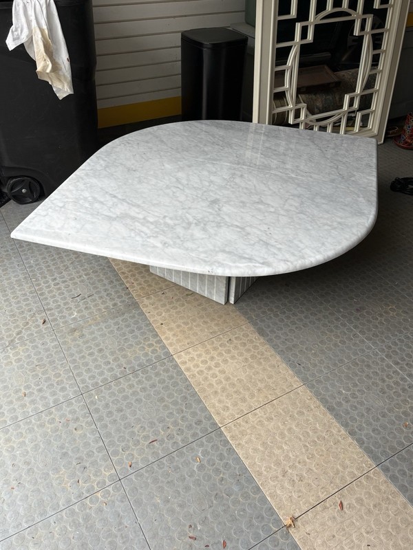 Post Modern Cat Eye Italian Marble Coffee Table