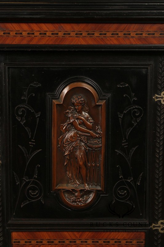 Antique American Aesthetic Movement Ebonized Cabinet gallery
