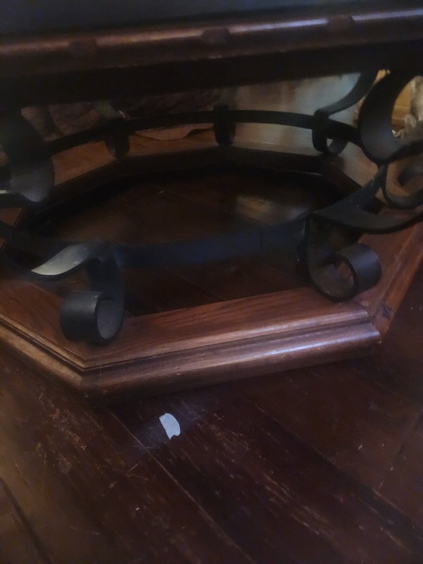 Vintage Mid Century Spanish Revival Style Slate Top Coffee Table gallery