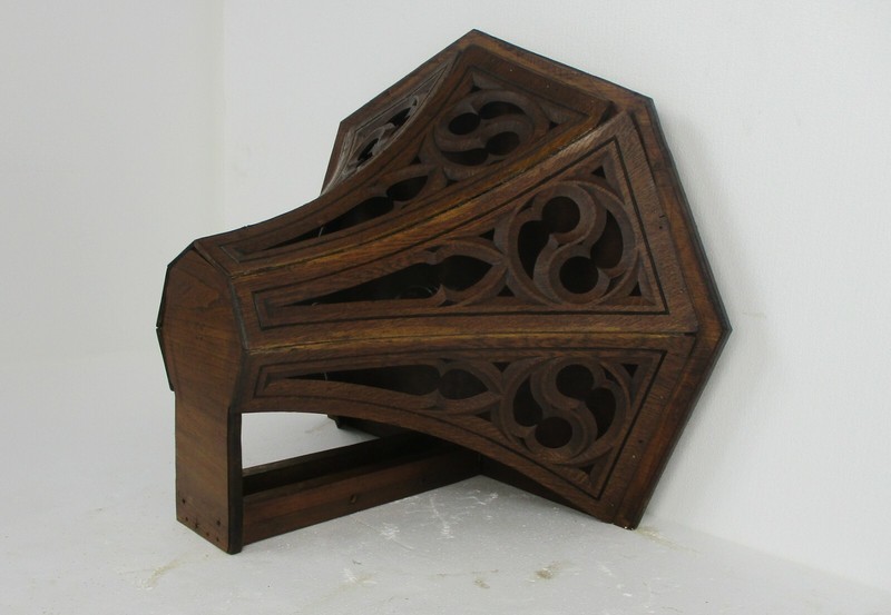 Antique Large Gothic Hand Carved French Oak Wall Hall Console table Stunning gallery