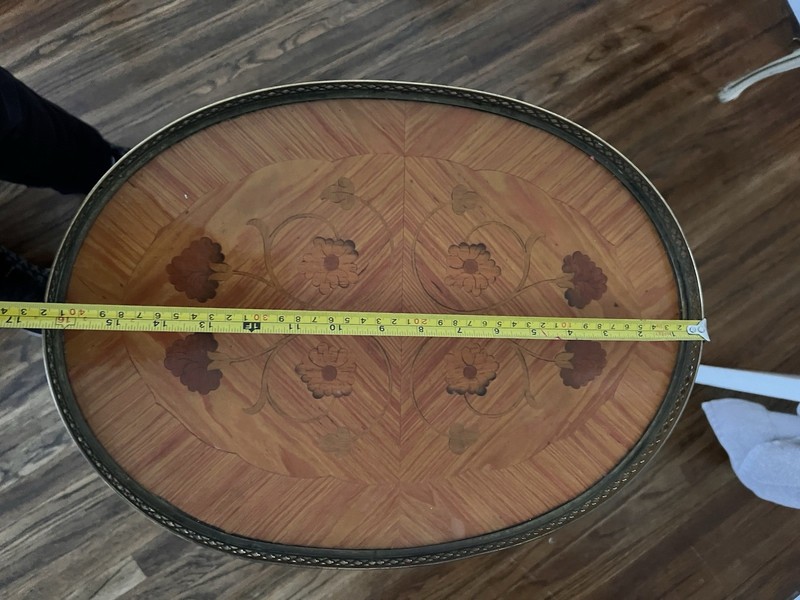 French Louis XV Style Marquetry Side Table gallery