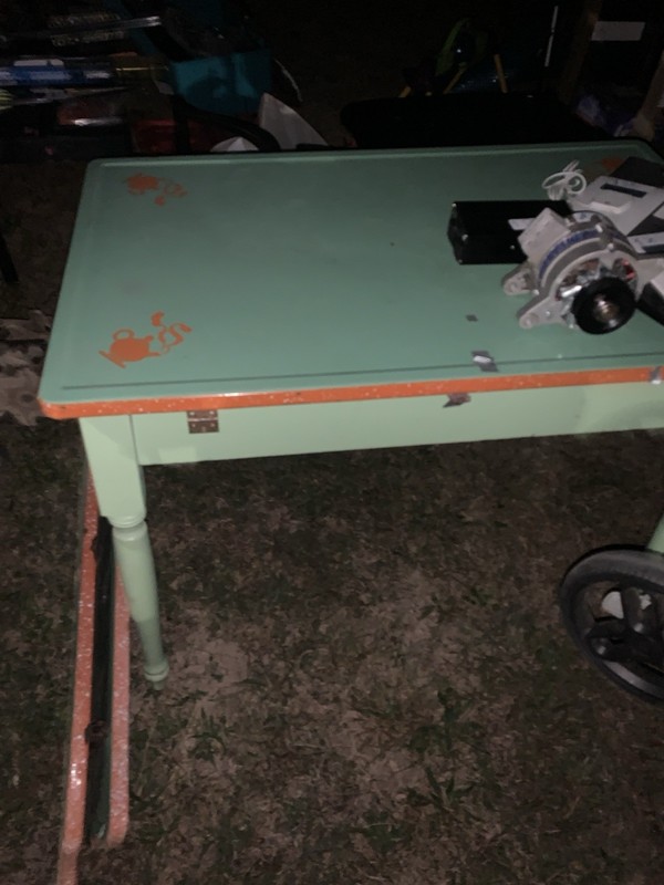 Vintage porcelain top table