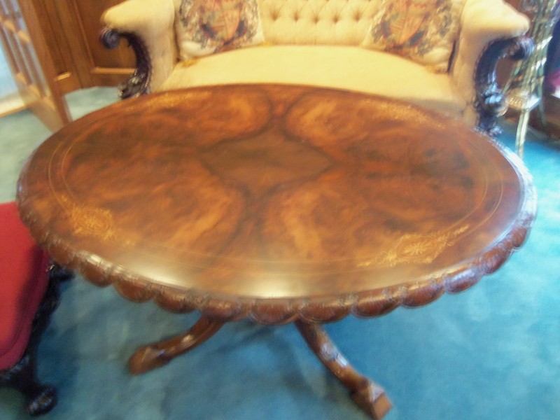 Antique English Mourning Oval Tilt top Table Victorian