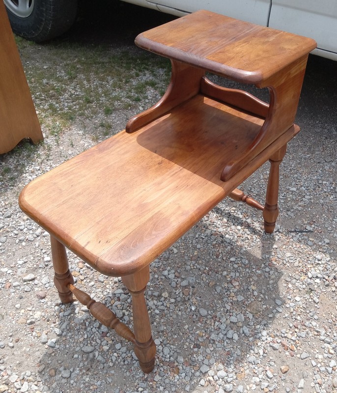 Maple Mid Century Step End Table / Side Table (SET-12)