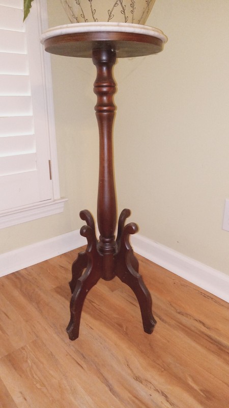 mahogany and marble