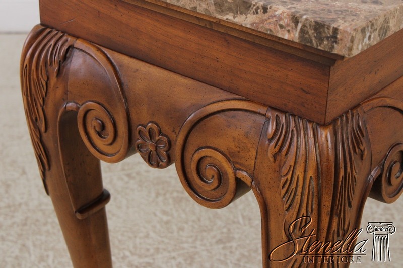 L73134: CENTURY Chippendale Style Marble Top Console Table gallery