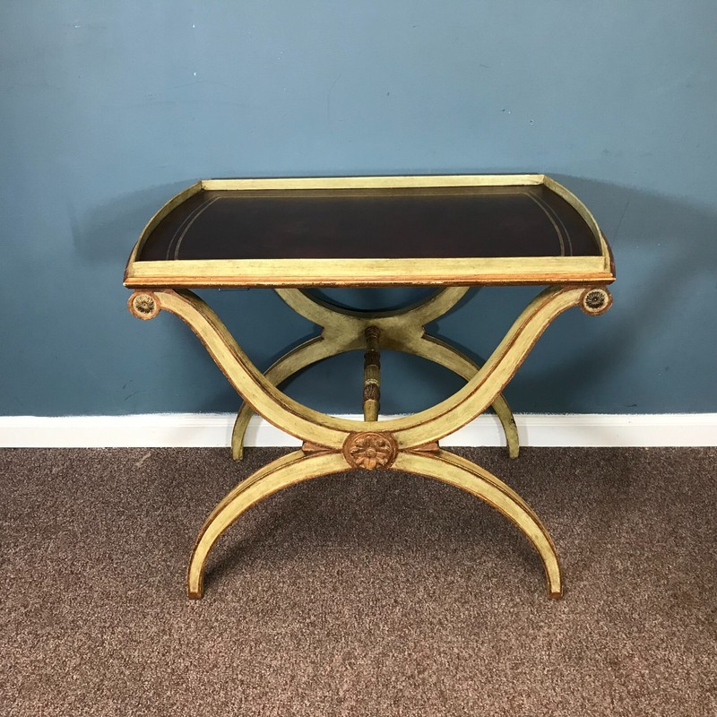 Minton Spidell Leather Top Side Table