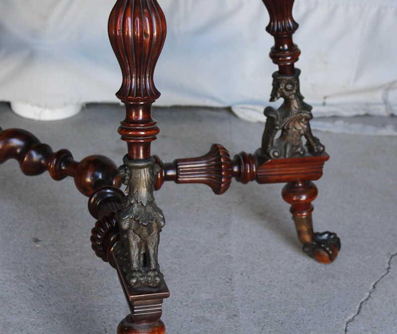 Antique Victorian Mahogany Center Table – Merklen Brothers gallery