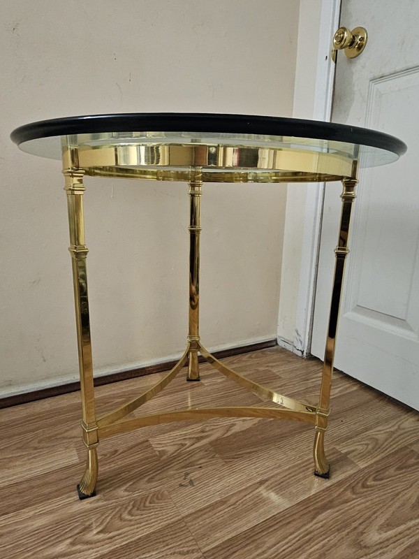 🔥 Tommaso Barbi Postmodern Italian Brass Coffee/Lamp Table Lamp Not Included gallery