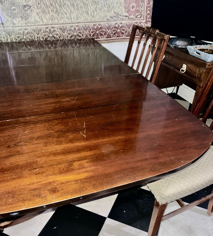 Mid Century Duncan Phyfe Style Mahogany Drop Leaf Dining Table By Craddock Furn gallery