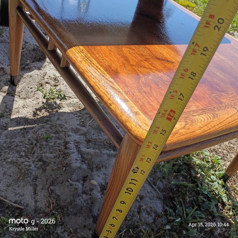 Antique Lane Ash And Walnut Two Tier Dovetail Side Table gallery