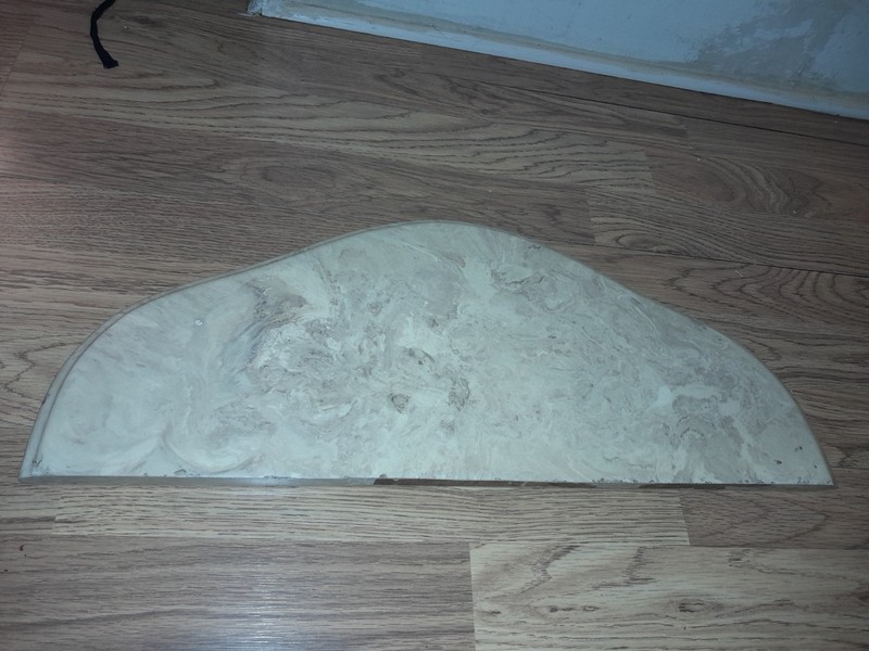 Vintage 1930s authentic Demilune Carrara Marble gallery