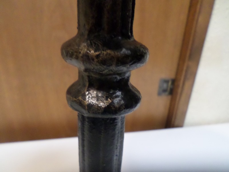 Beautiful Antique Marble & Cast-Iron Side Table/Plant Stand w/Antique Gold Trim gallery