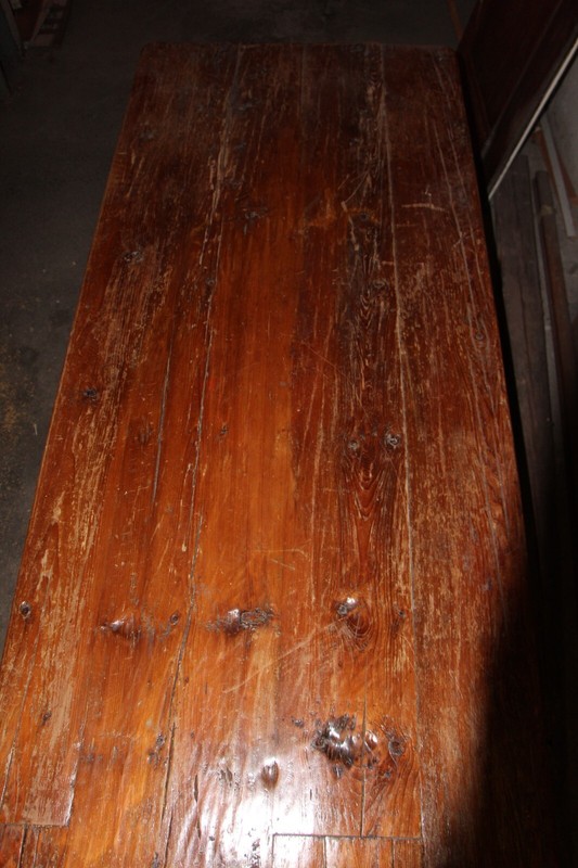 A unique 150 plus year old 20.5 ft/6.37m Swiss wooden table gallery