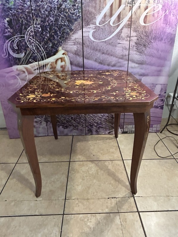 Vintage Italian Game Wood Table
