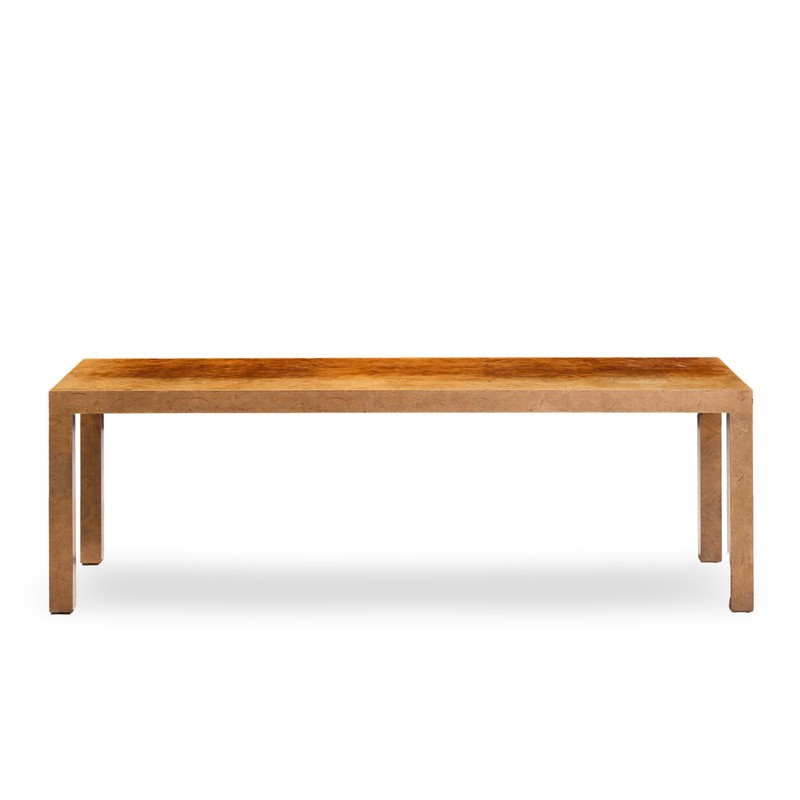 Milo Baughman for Directional Mid Century Burlwood Parsons Coffee Table gallery
