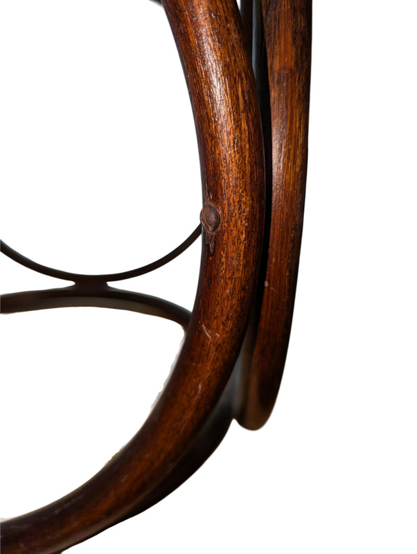 Mid-Century Modern Bentwood Side Table 16in Round Thonet-Inspired gallery
