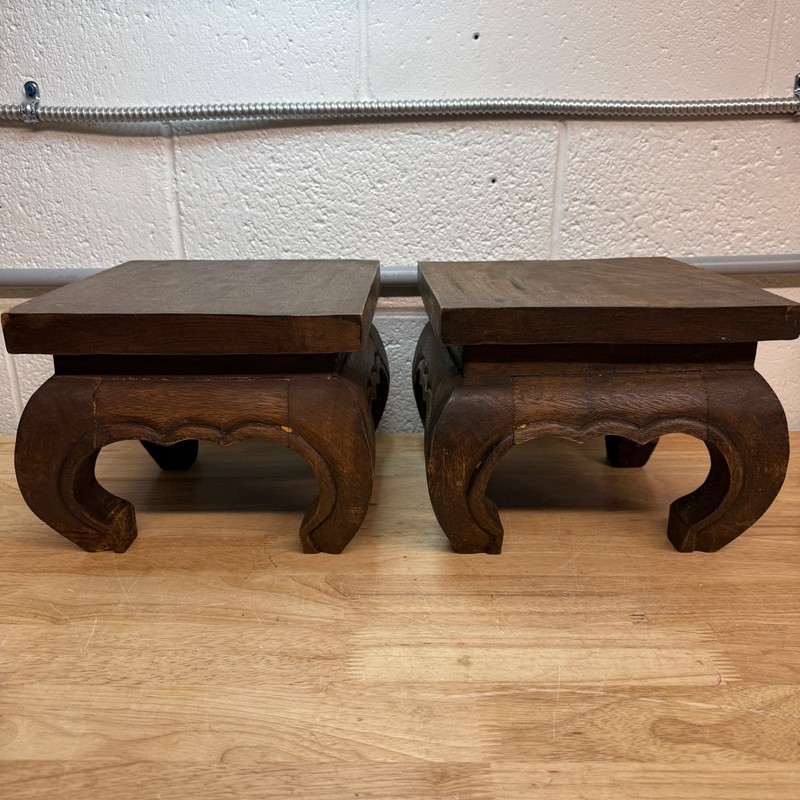 VTG Solid Hardwood Opium Type Table 10” By 10” By 8”H gallery