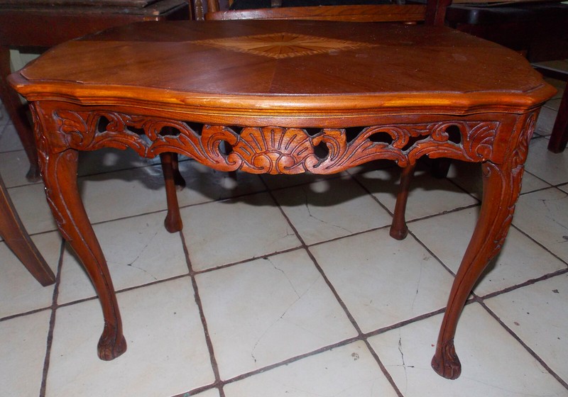 Mahogany Carved Inlaid Top Coffee Table (CT-246) gallery