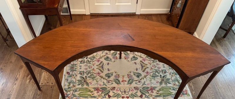 Antique English Half Moon Hunt Table gallery