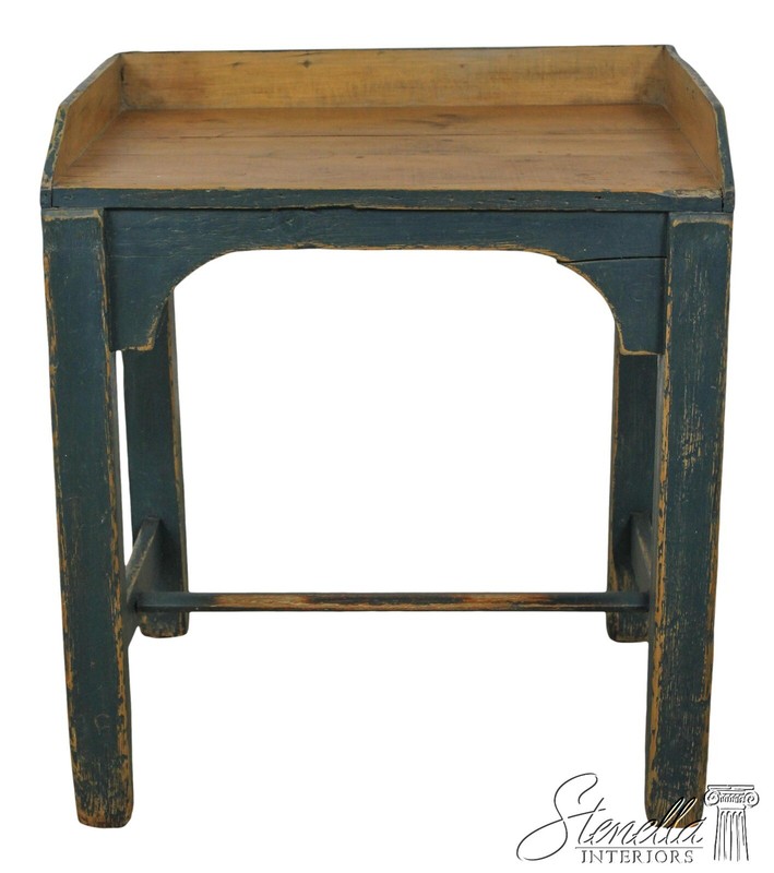 57617EC: Primitive Country Distressed Painted Work Table
