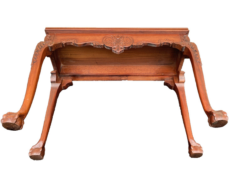 64531 Banded Mahogany Ball And Claw Foot Carved Flip Top Game ? Dining Table gallery