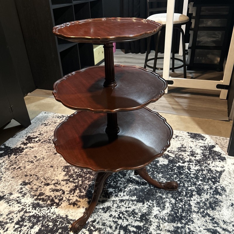 Imperial Furniture 3 Tiered Butlers Table Genuine Mahogany Antique Rare