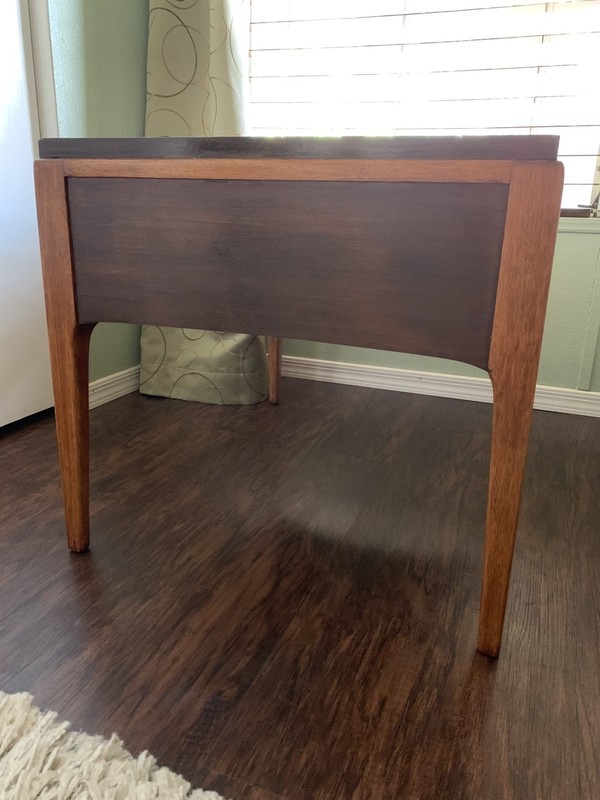 Vintage 1967 MCM Lane Rhythm Walnut End Table Nightstand w Drawer model 997-02 gallery