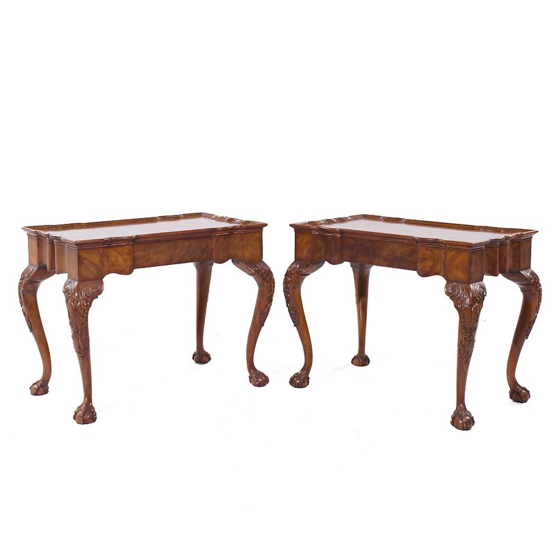 Maitland Smith Ball & Claw Chippendale Mahogany Tea End Table-Free Shipping
