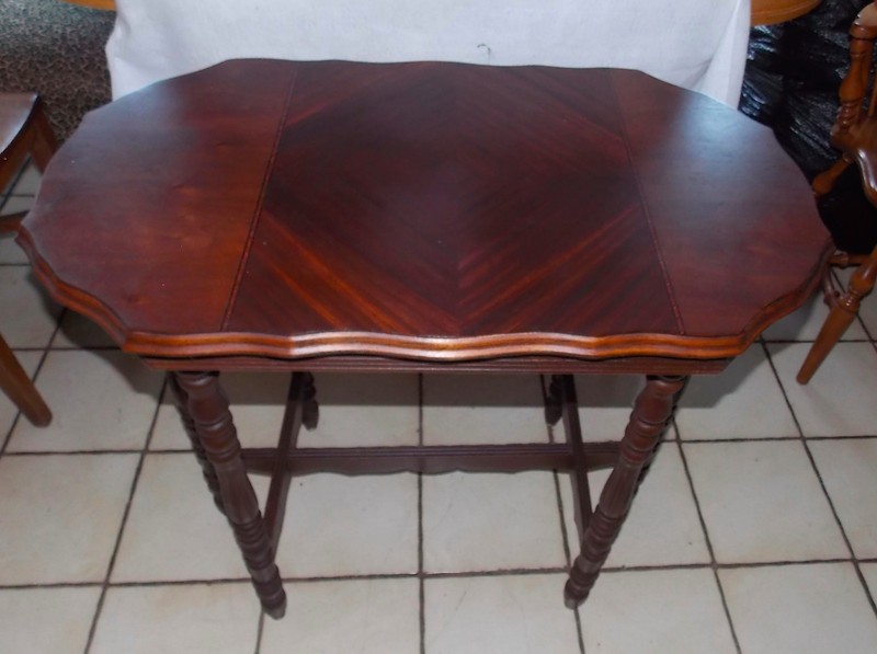 Mahogany Book Match Veneer Inlaid Sofa Table / Entry Table (ST21)