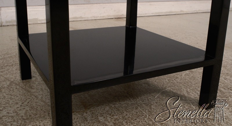 F51732EC: Modern Design Black Lacquer Occasional Table w. Red Oak Top gallery