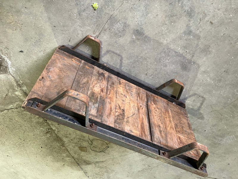 Vintage Rustic/Industrial railroad-industrial Pallet wood-metal frame gallery