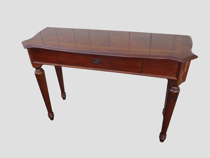 63917 Banded Mahogany Console Hall Table Stand gallery