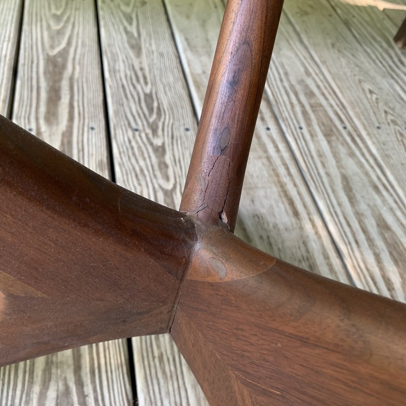Adrian Pearsall End Table Walnut and Glass MCM gallery