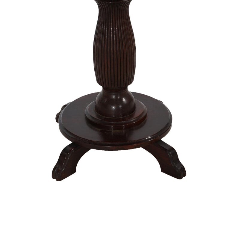 Antique Horner School Carved Oak Pedestal C1910 gallery
