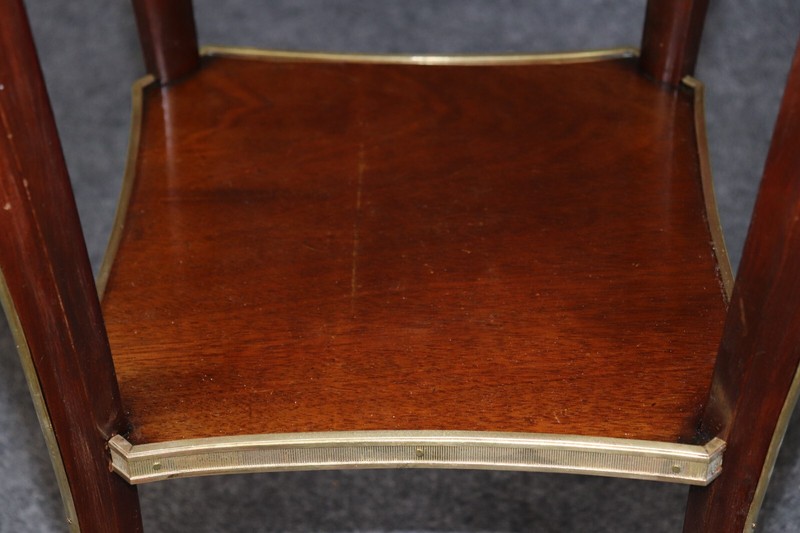 Linke Quality Bronze Mounted Verdi Marble Bronze Mounted End Table with Drawer gallery