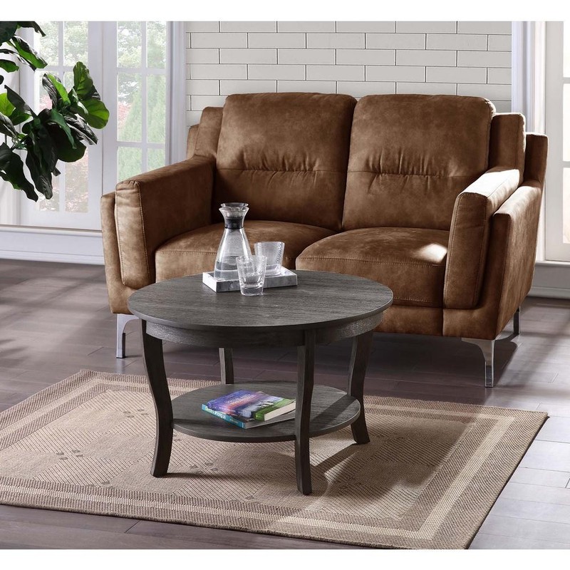 American Heritage Round Coffee Table with Shelf gallery