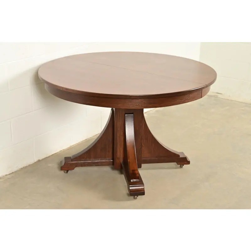 Stickley Brothers Mission Oak Arts & Crafts Dining Table, Newly Refinished gallery