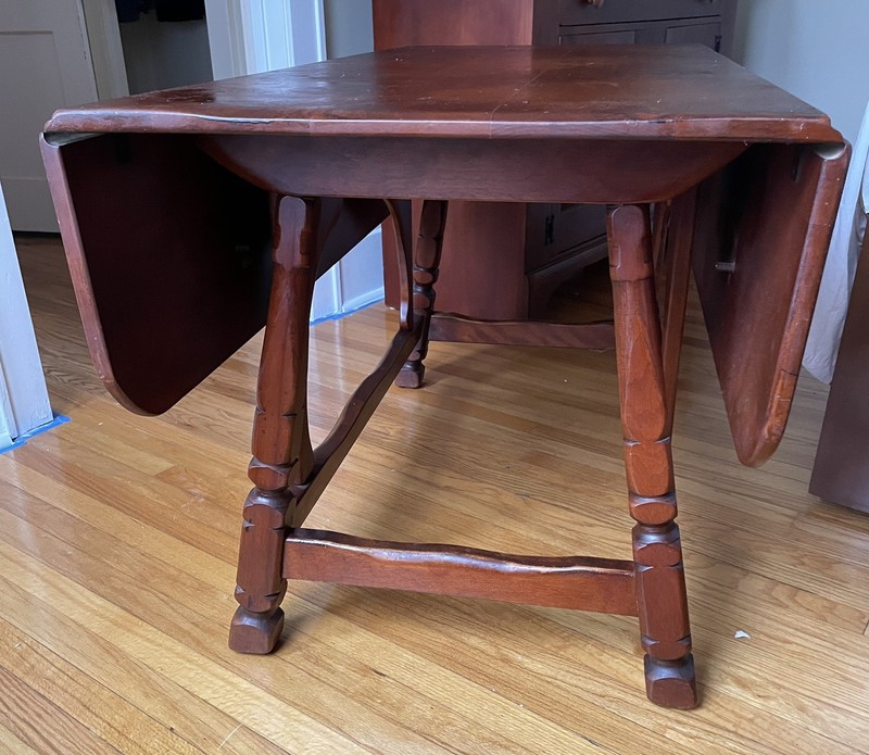 Antique Cushman Colonial Creations Drop Leaf Dining Table gallery