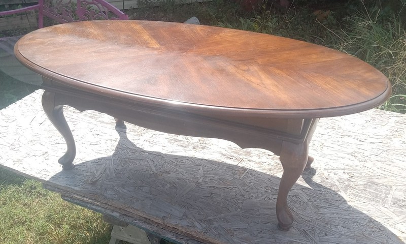 Oval Cherry Veneer Coffee Table (CT-437) gallery