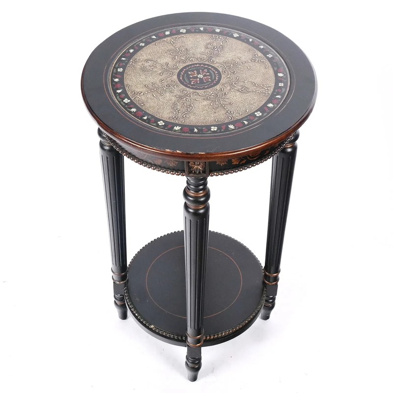 Black & Gilt Painted Gueridon Table gallery
