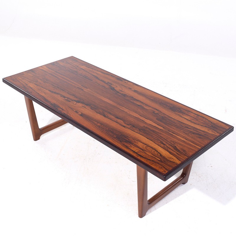 Peter Hvidt Style Mid Century Danish Rosewood Coffee Table gallery