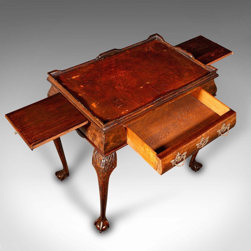 Antique Silver Display Table, English, Walnut, Georgian Revival, Late Victorian gallery