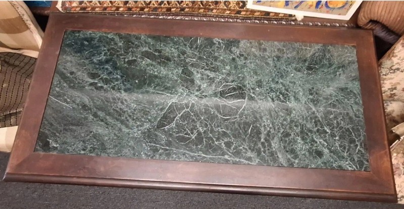 Antique Hand Carved Marble Top Library / Center Table gallery