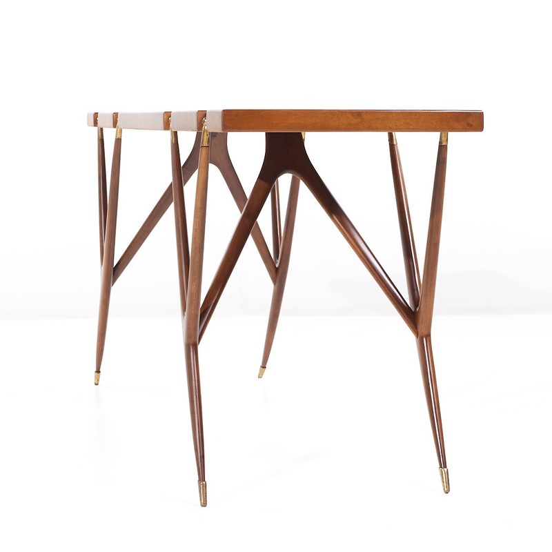 Ico Parisi for Singer and Sons Mid Century Walnut and Brass Console Table gallery
