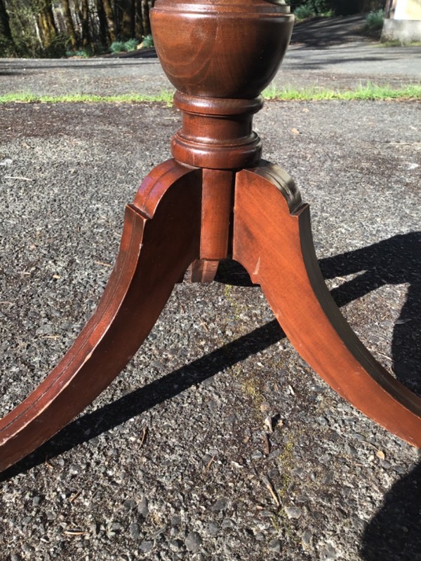 Mersman German-Made Regency Style, Drum Pedestal Table, Laminate Top gallery